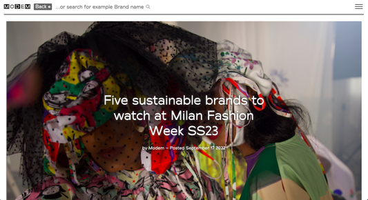 Five sustainable brands to watch at Milan Fashion Week SS23