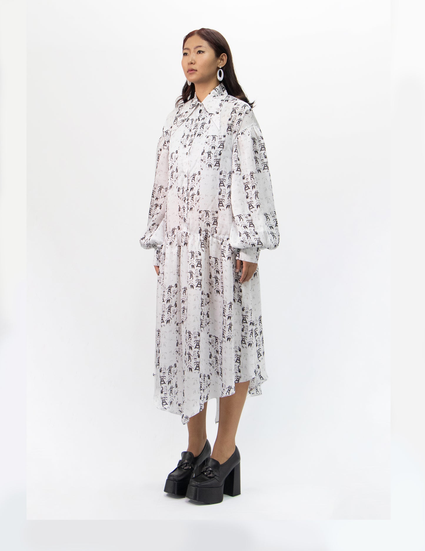 Doodled Shirt Dress