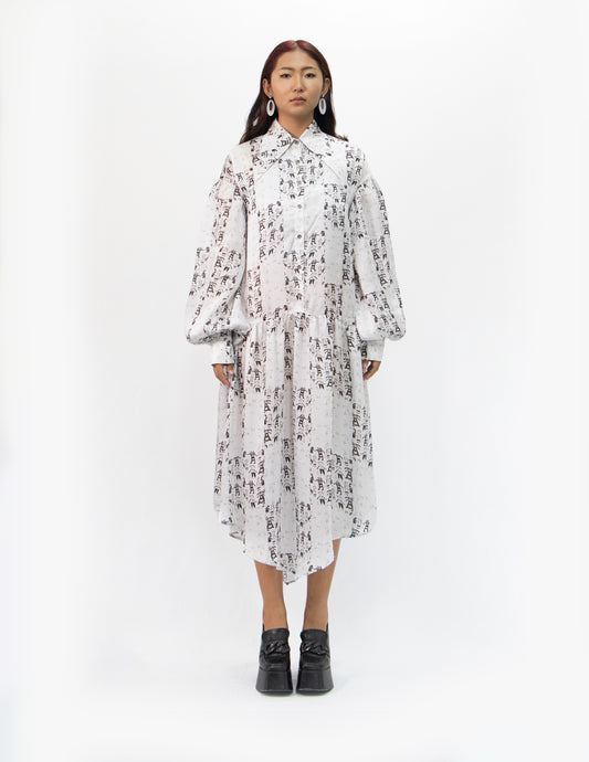 Doodled Shirt Dress