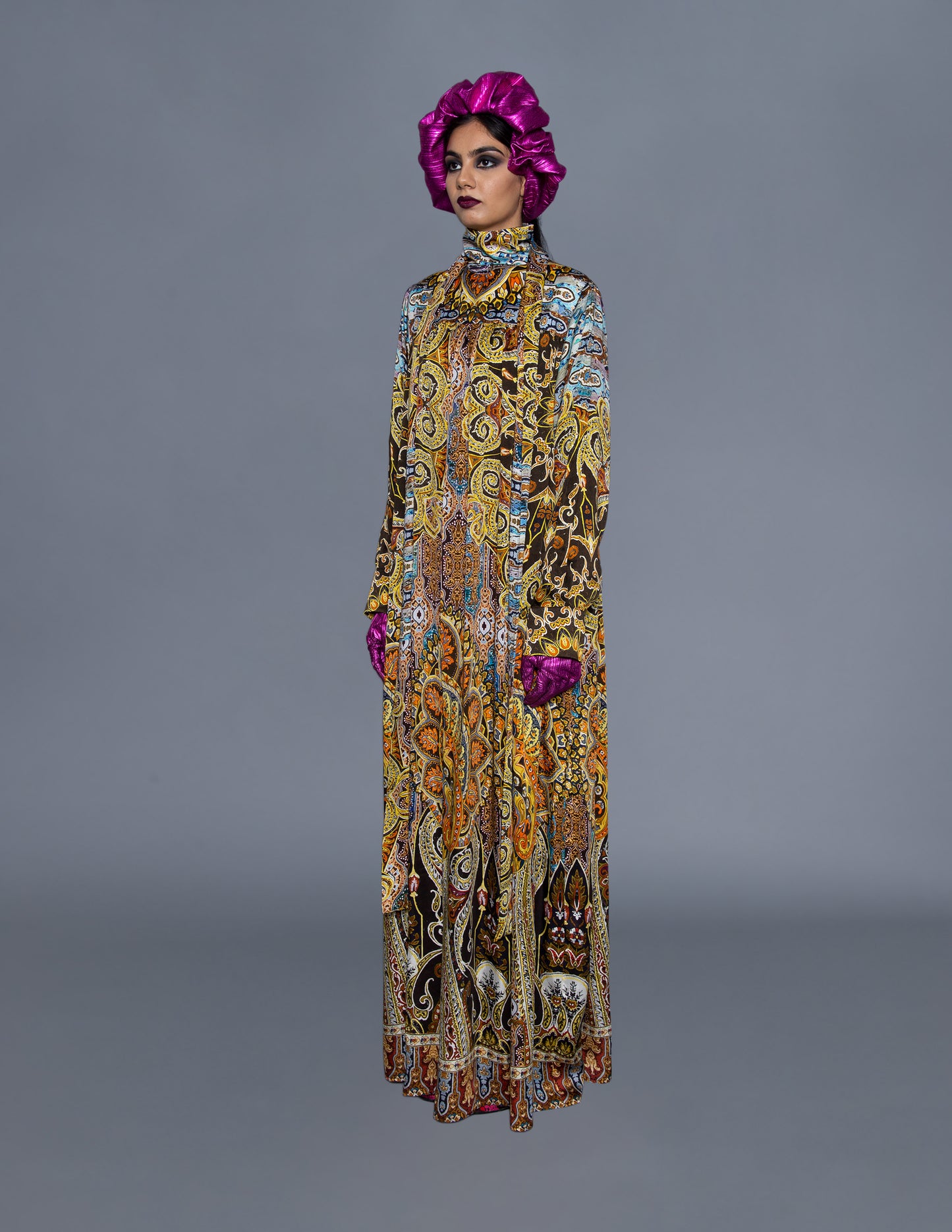 High Neck Maxi Dress