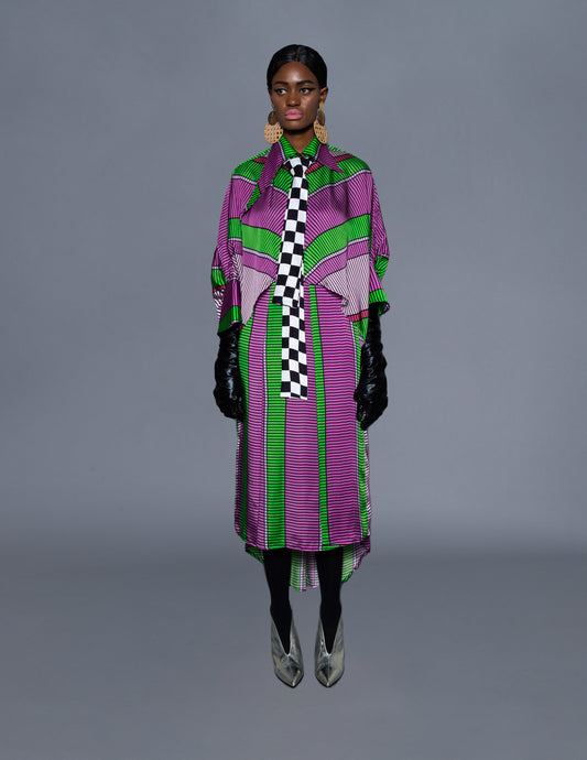 Box Pleat Paper Bag Skirt