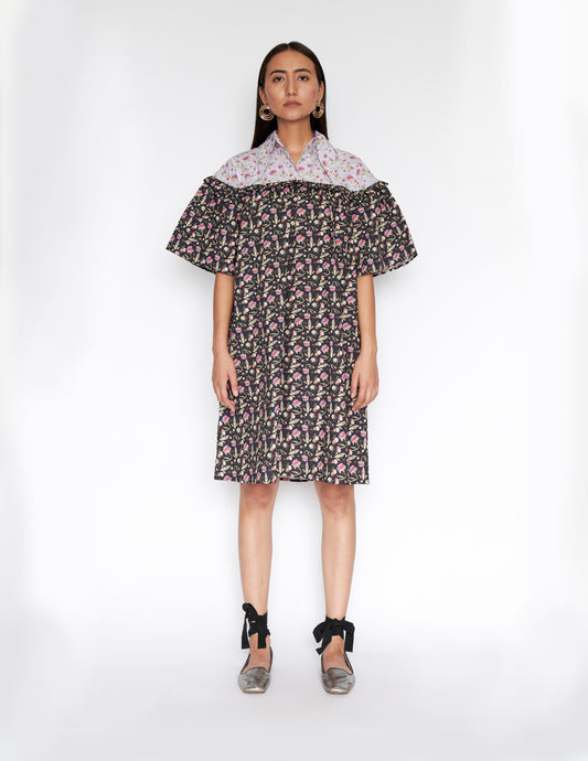 Long Point Collar Shirt Dress