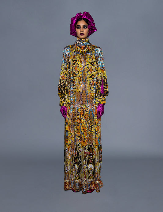 High Neck Maxi Dress