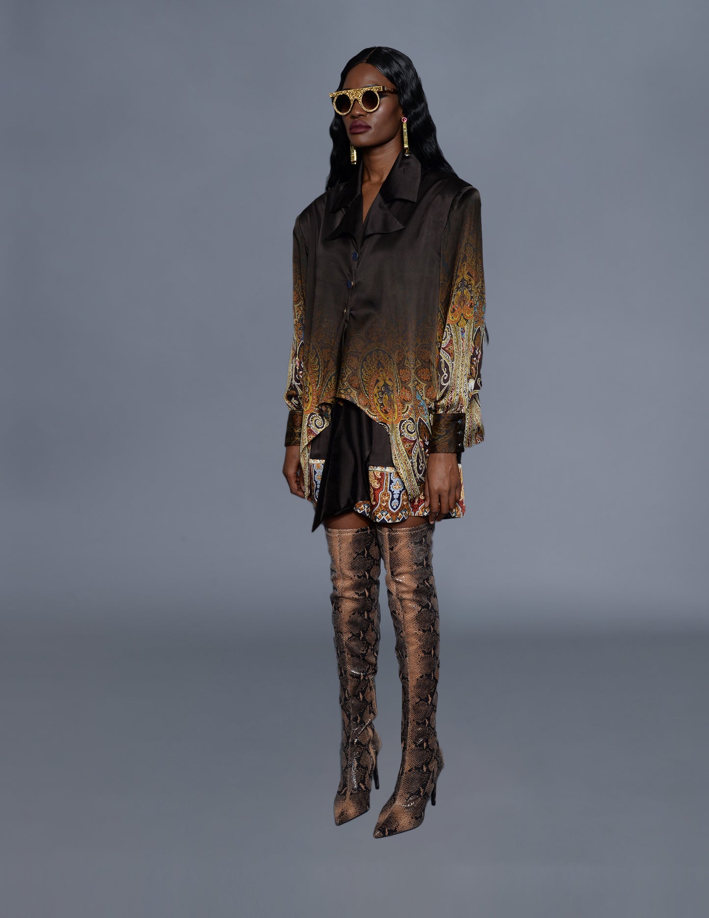 Relaxed Tie Up Shacket