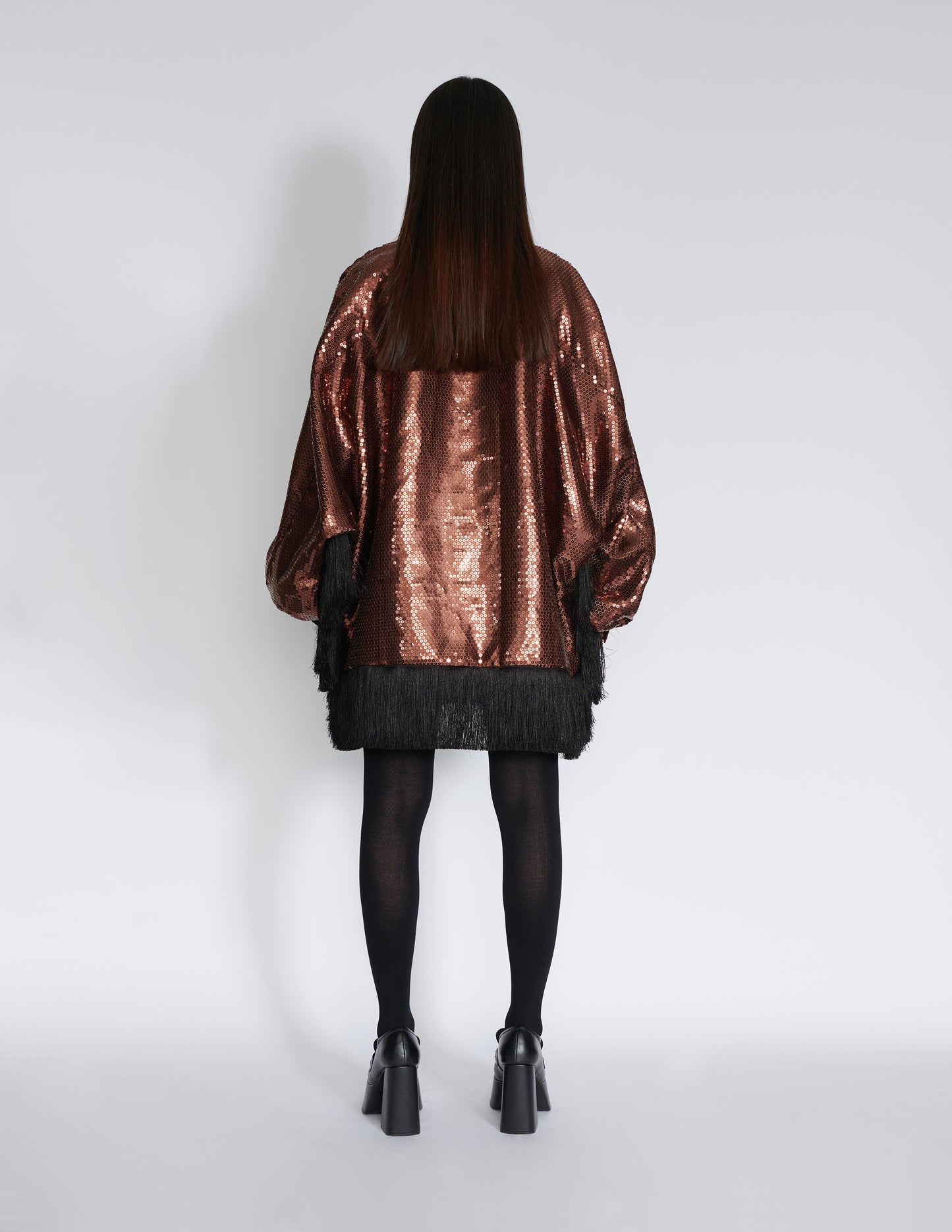 Fringe batwing shirt