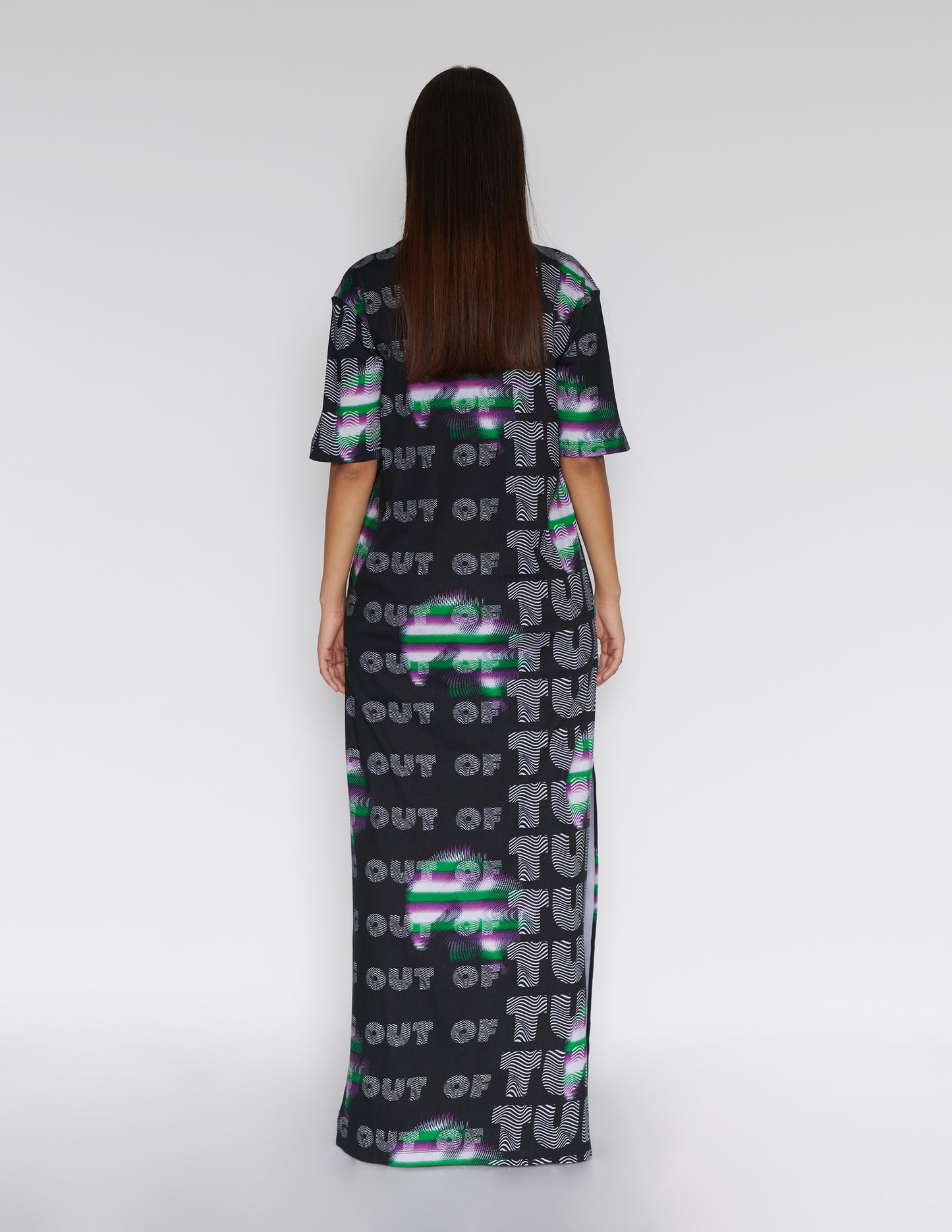 High neck maxi dress