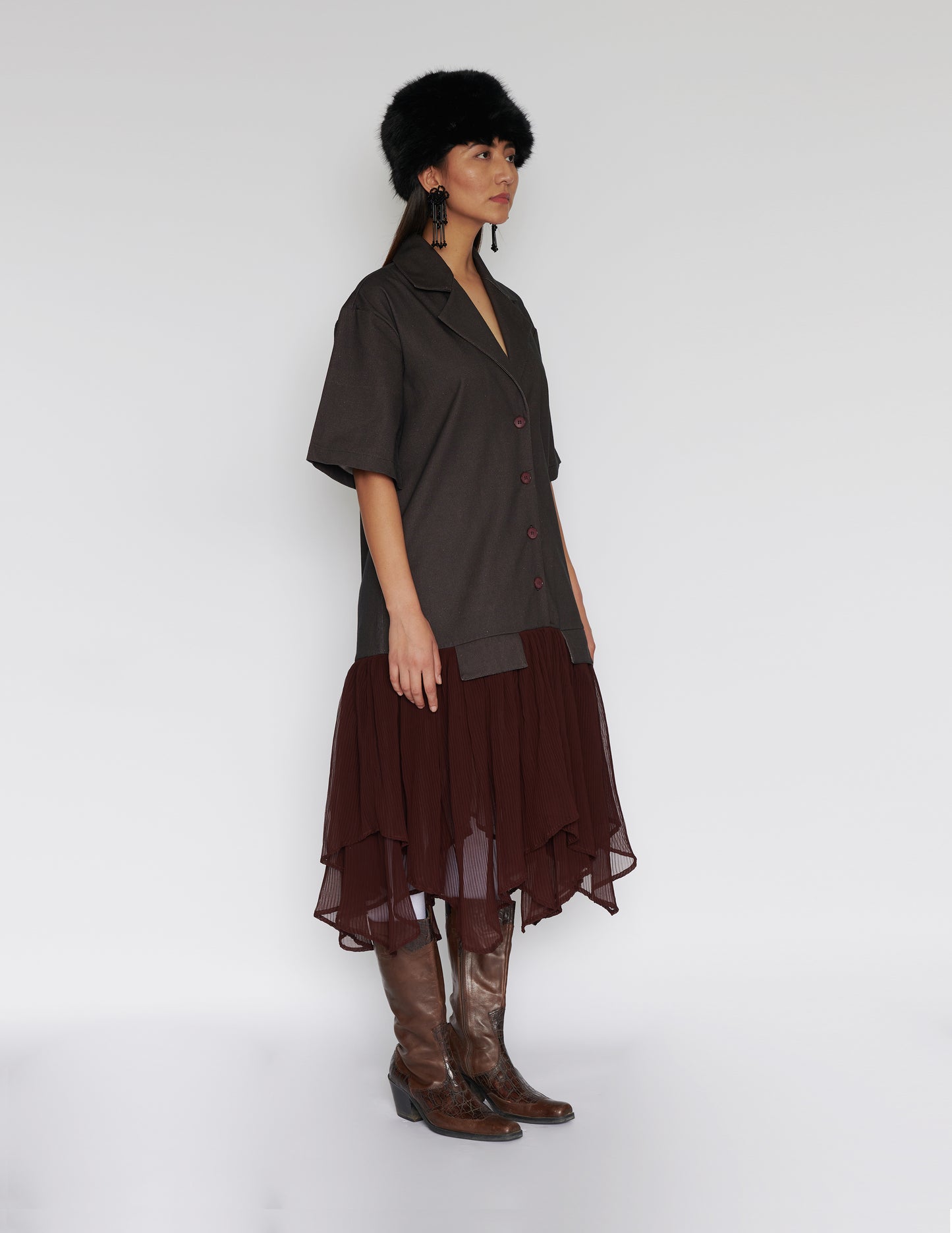 Trench shirt dress