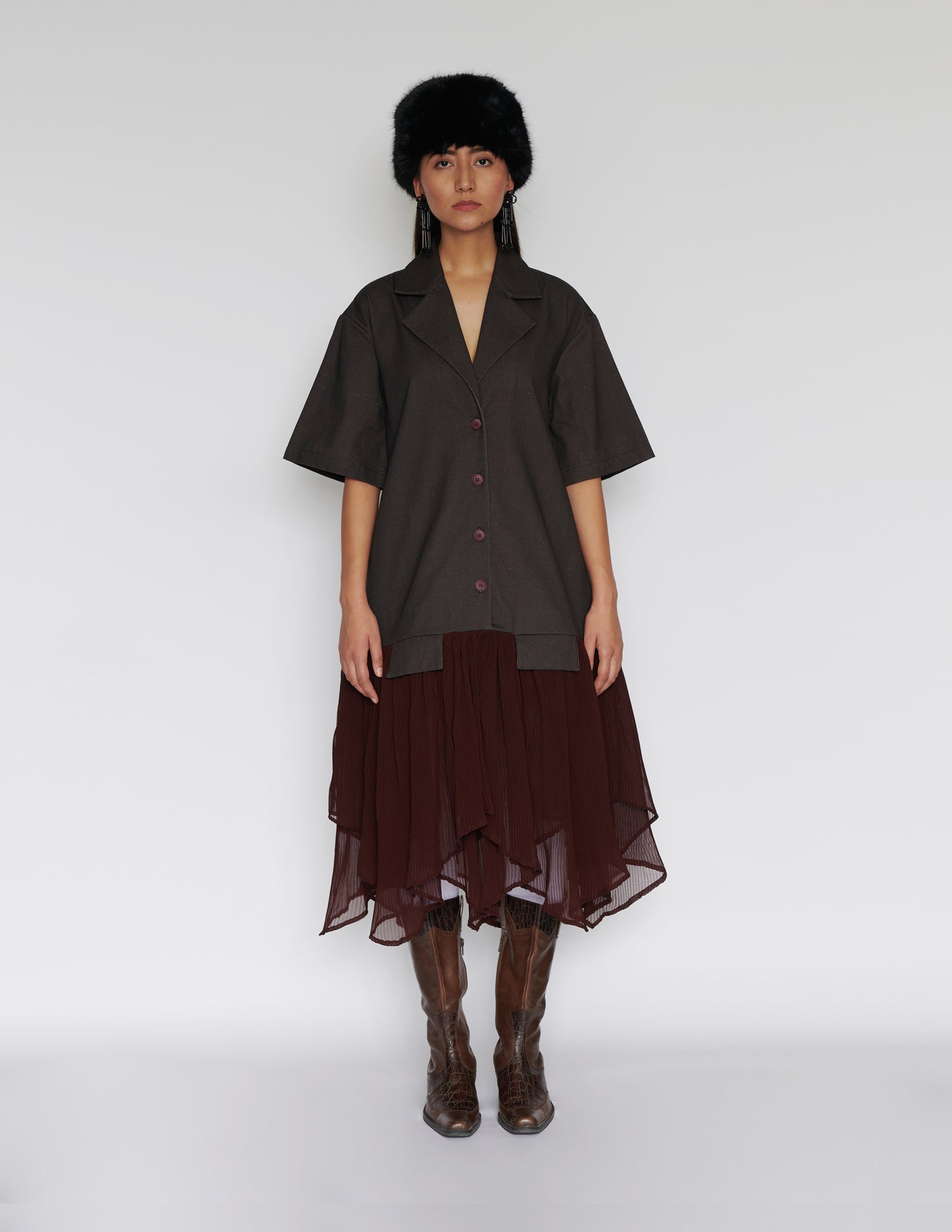 Trench shirt dress