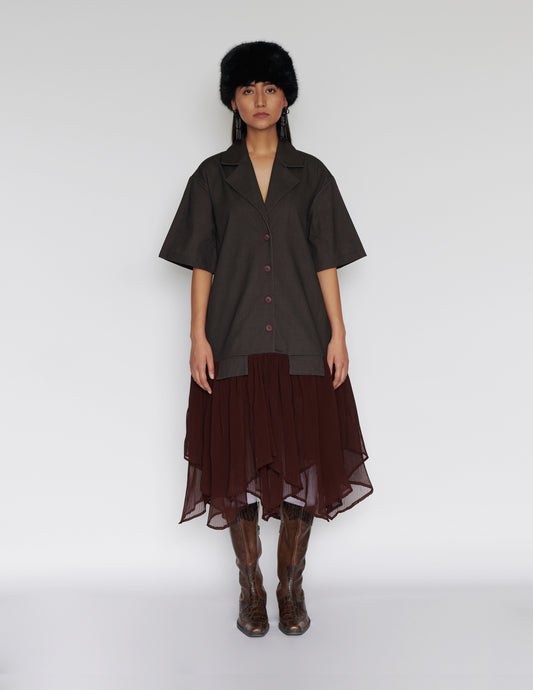 Trench shirt dress