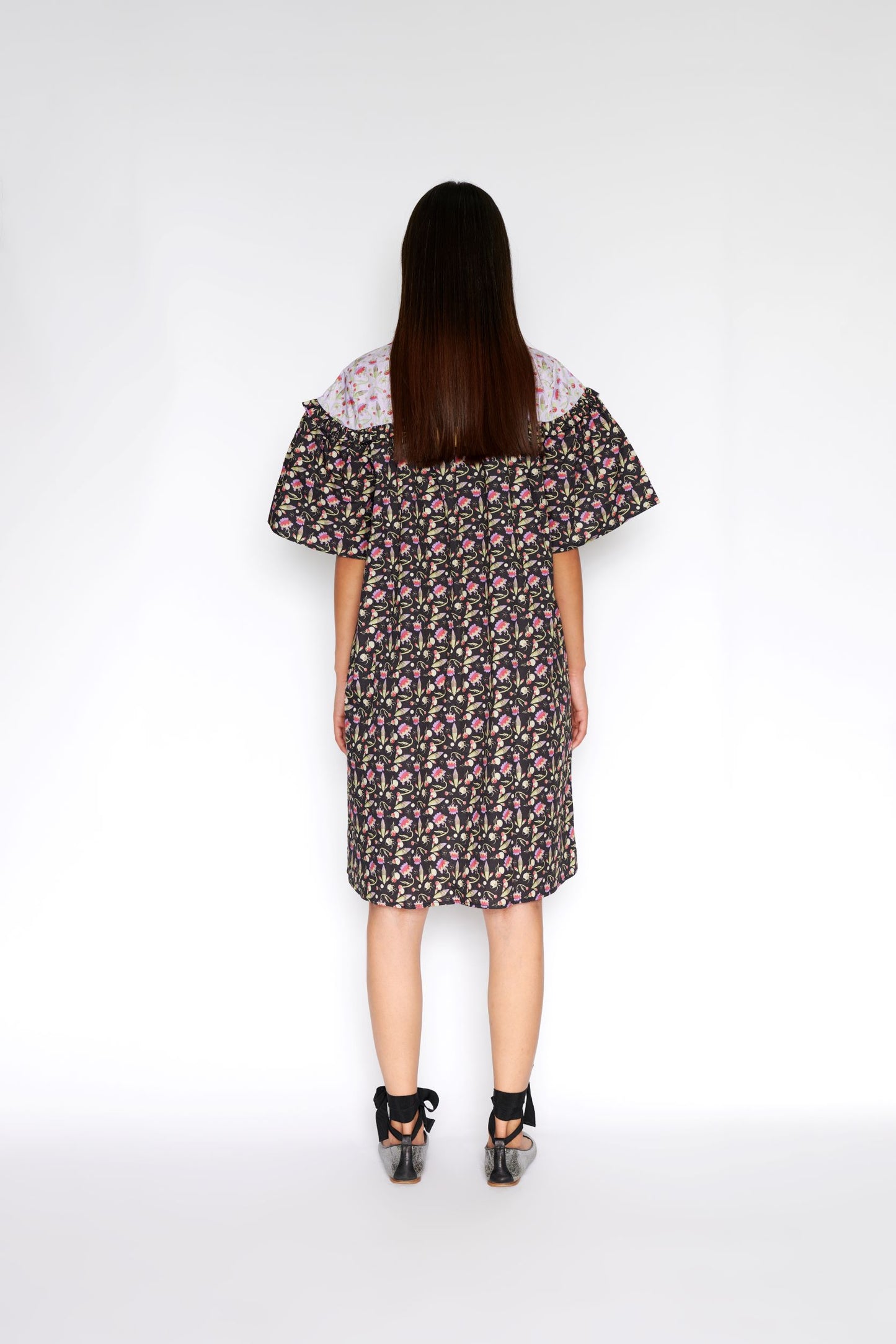 Long Point Collar Shirt Dress