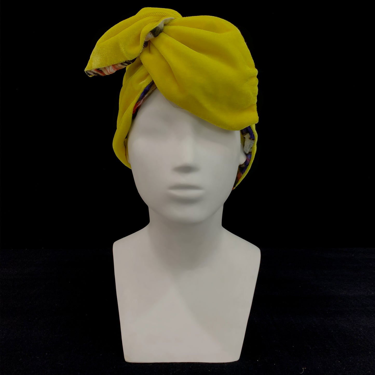 Wrap around printed colour block bandana