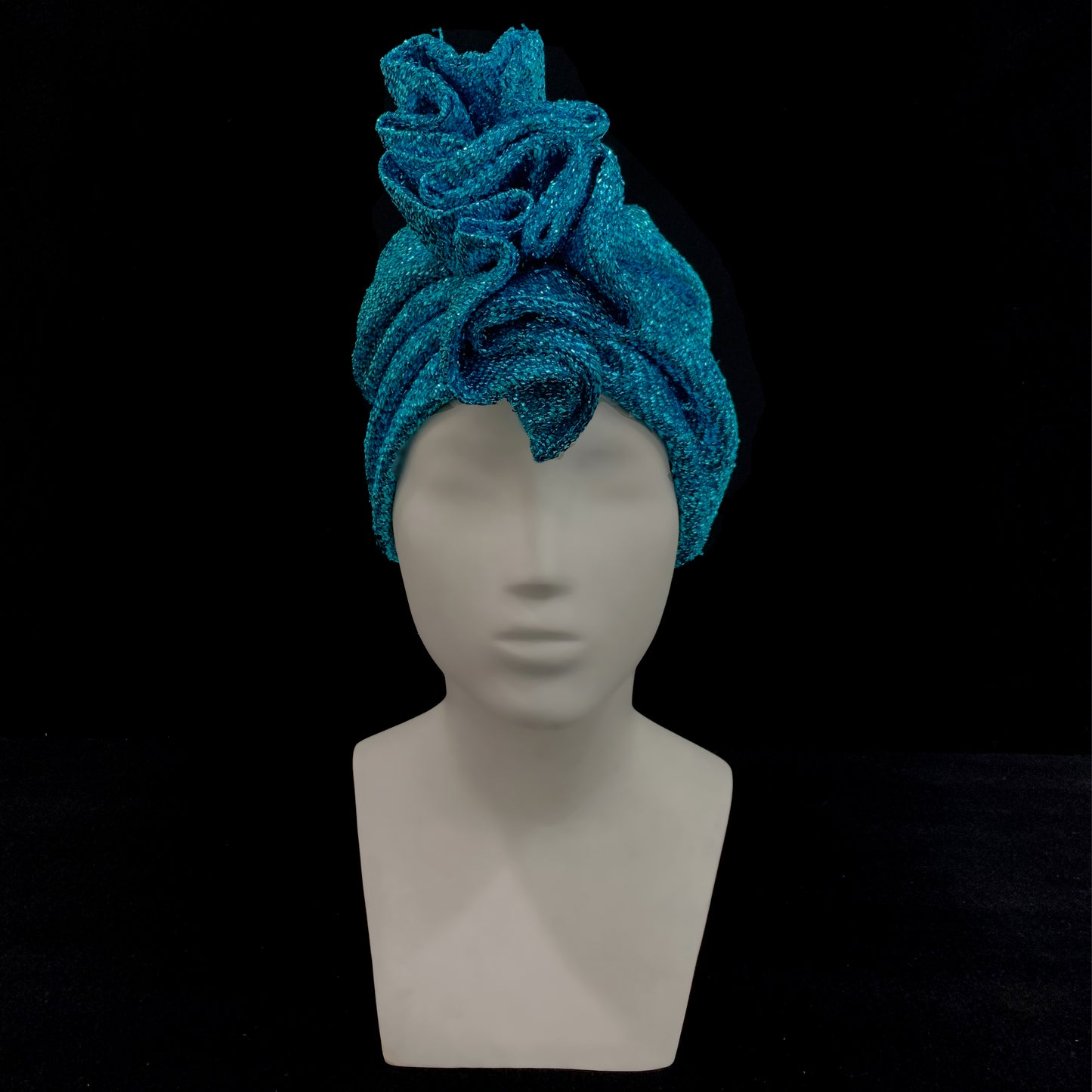 Metallic aquamarine  bonnet