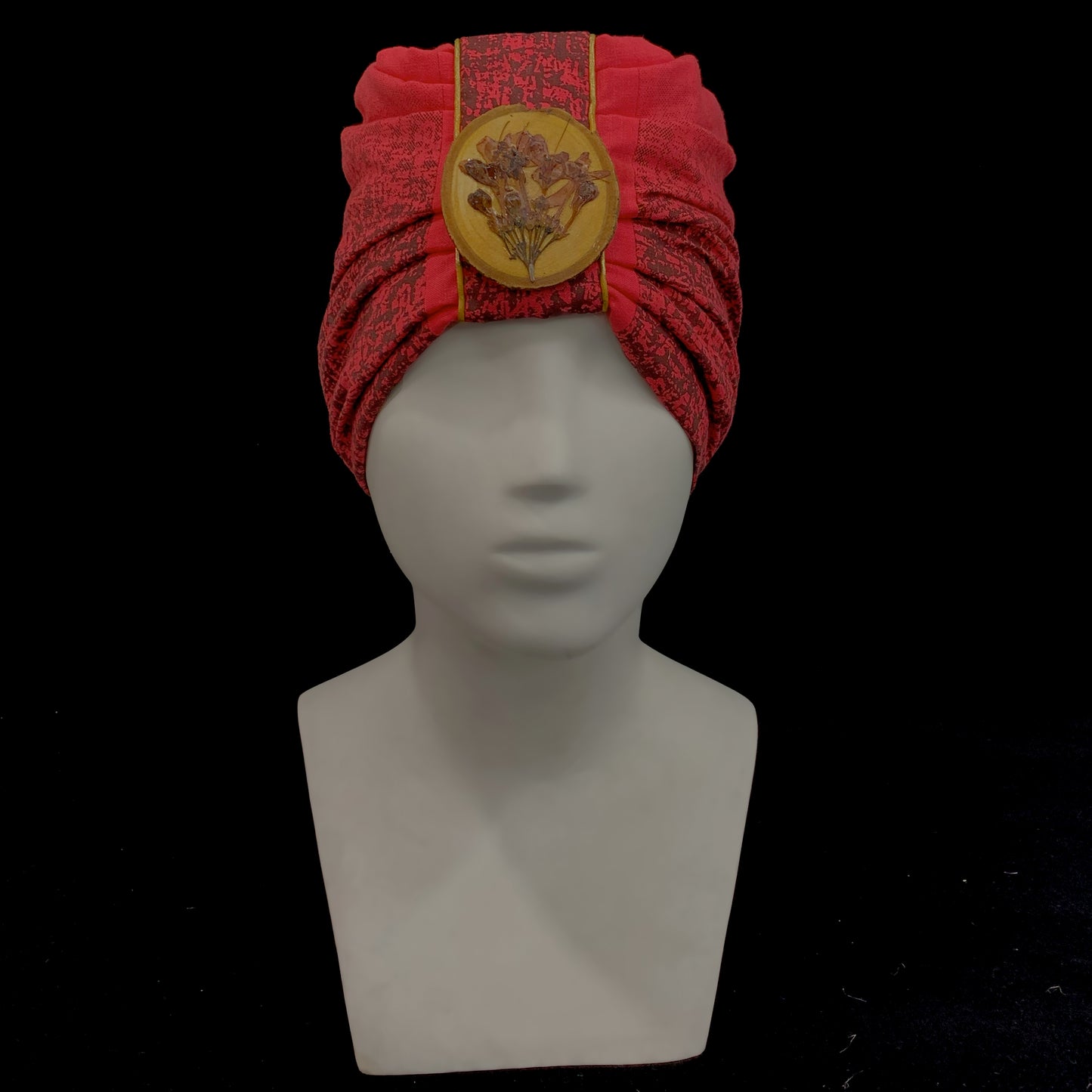 Pink wood stone turban