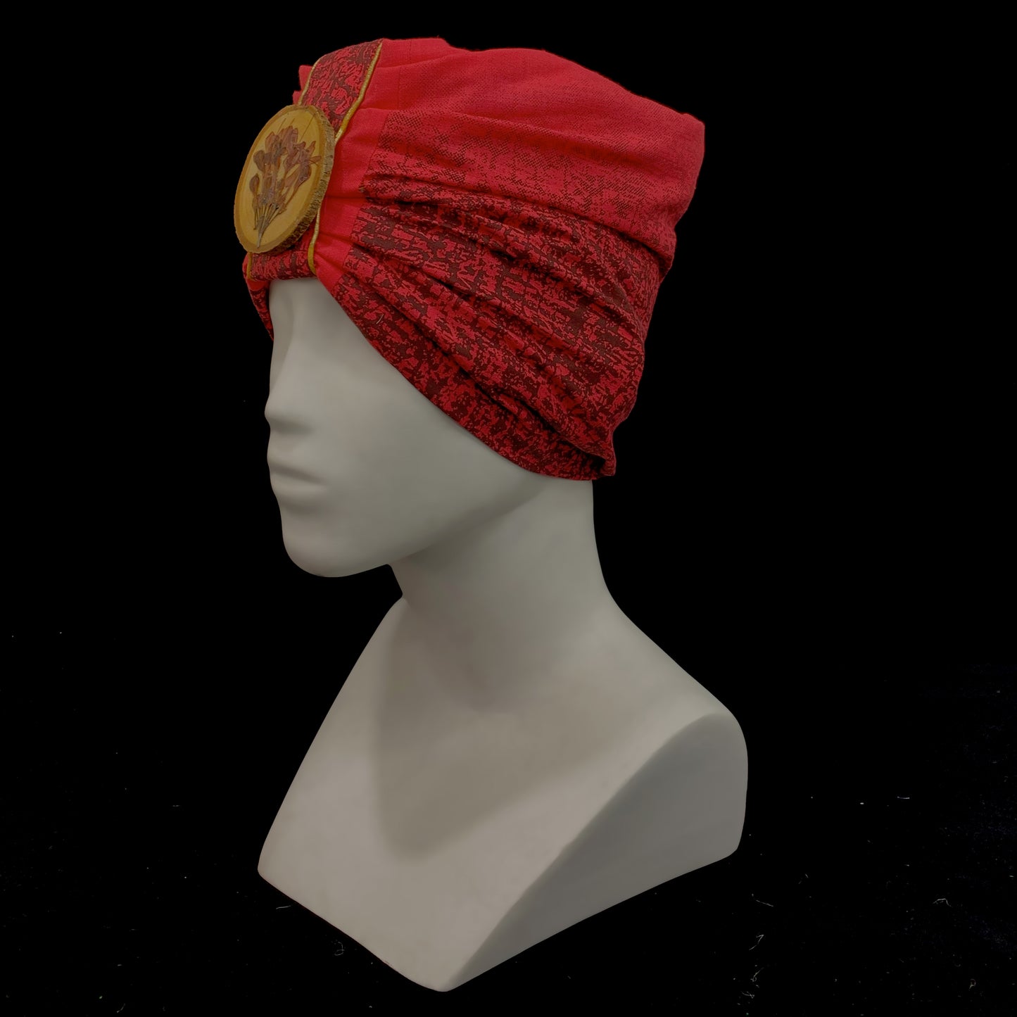 Pink wood stone turban
