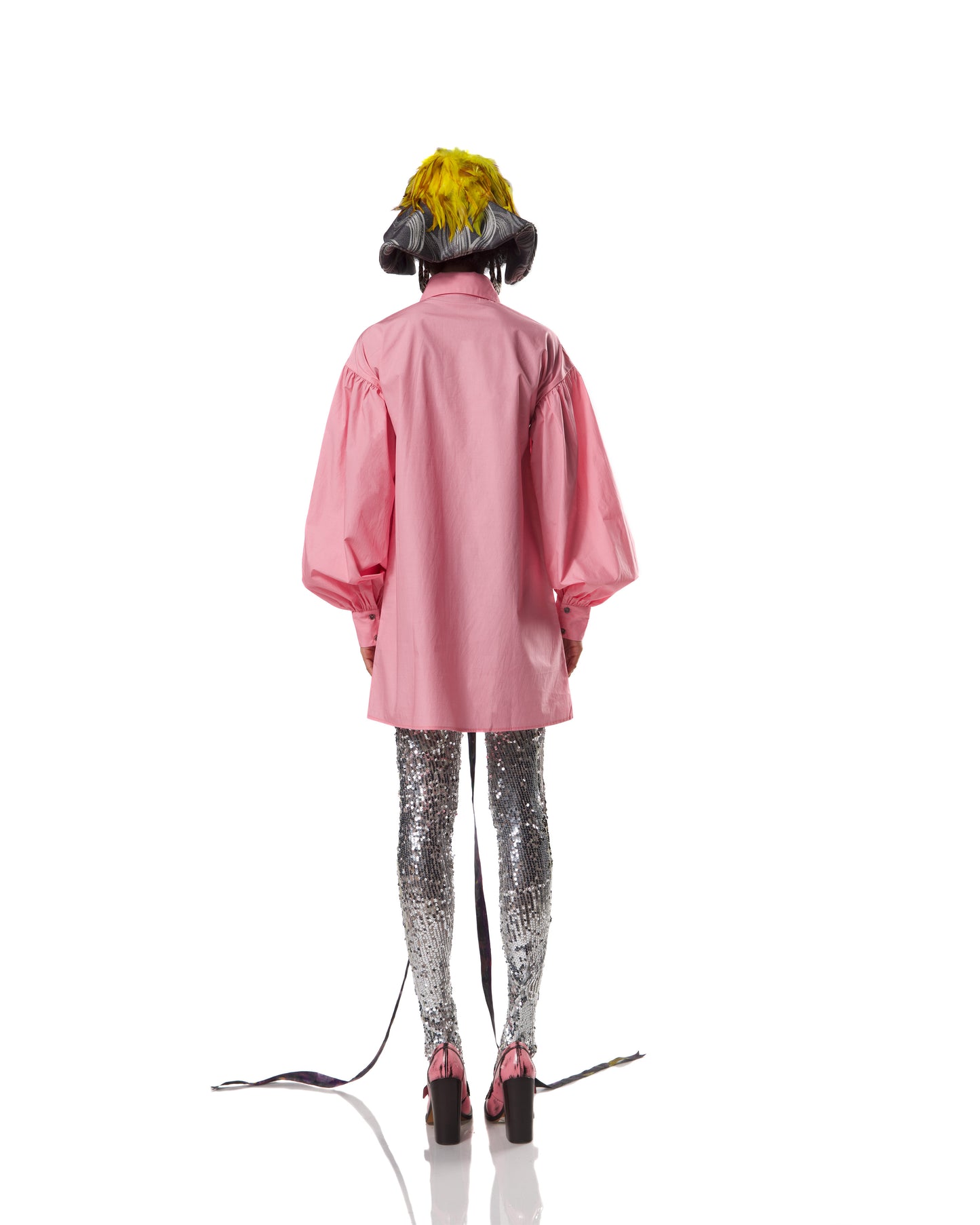 Long Point Collar Shirt Dress