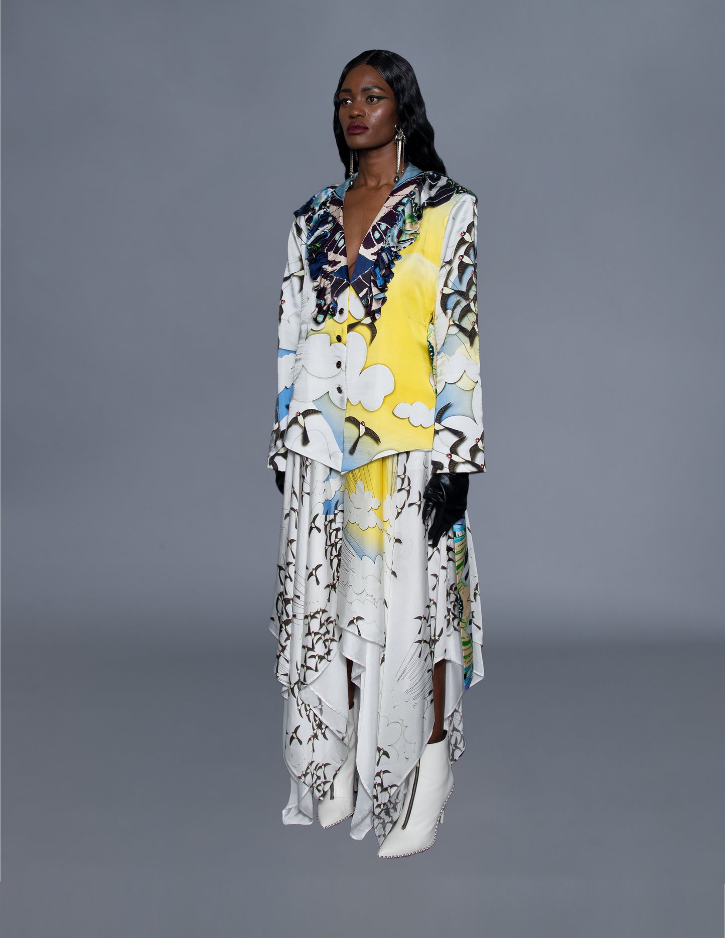 Ruffled Front Jacket