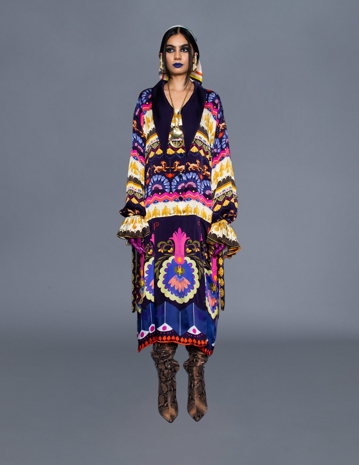 Ruffled Sleeve Charleston Dress