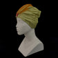 Art brush feather shimmer Chartreuse turban