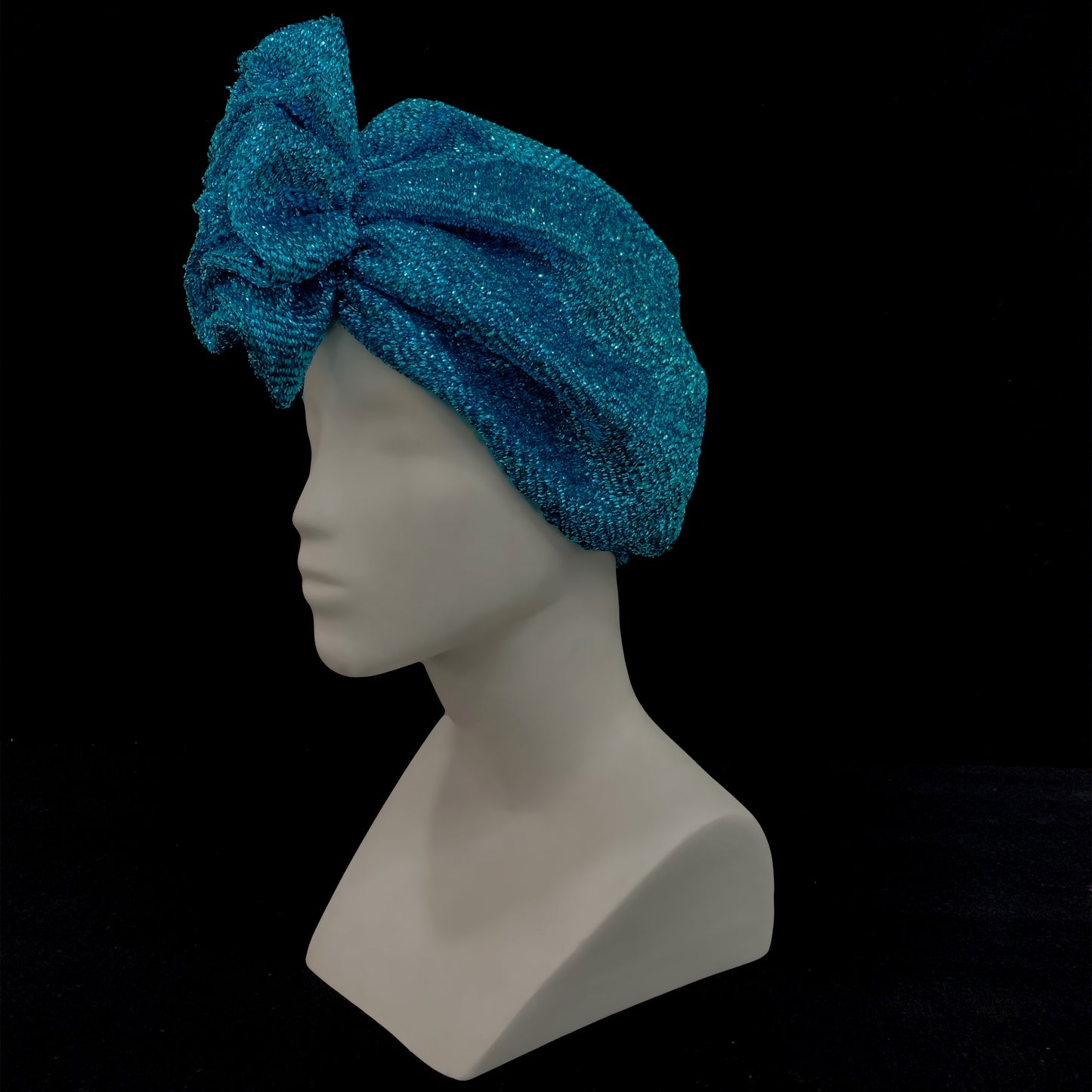 Metallic aquamarine  bonnet